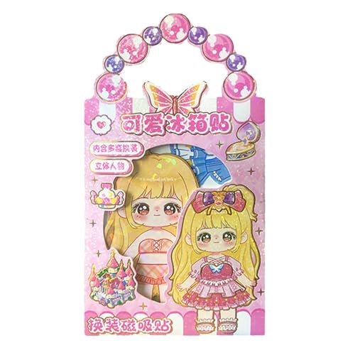 Prinzessinnen-Anziehaufkleber, Stickerbücher für Mädchen,Wiederverwendbare Anziehaufkleber „Prinzessin Mode“-Aktivitätsbuch | Wasserfester Stickerblock zum Thema „Mehrere Outfits“-Stickerbuch für Klei von Generisch