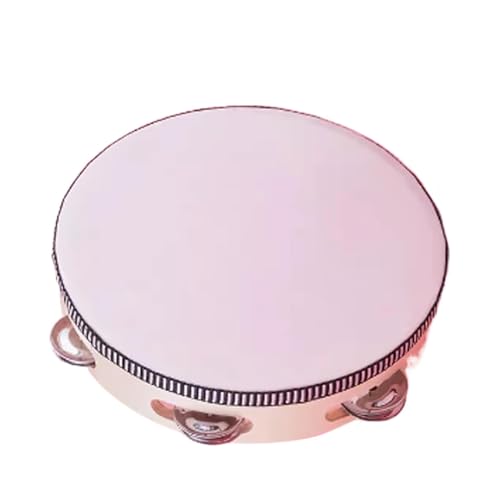 Professionelle Handtrommel - Runde Tamburin, Hand Held Tamburin Trommeln Glocke, einreihig 8 Paar Schellen Rot Handheld Percussion Instrument für Anfänger und Tamburin Spieler von Generisch