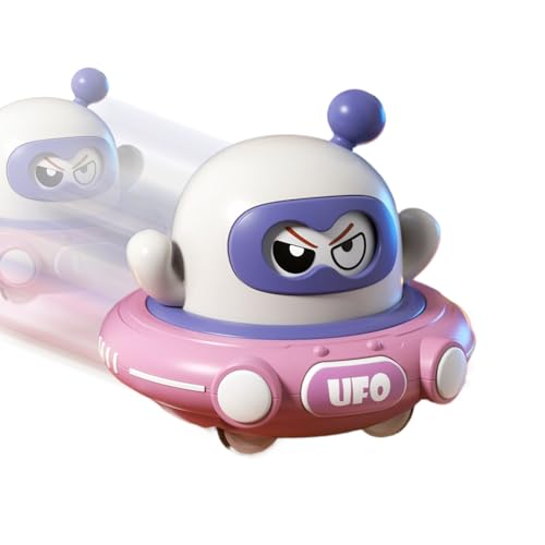 Pull Back UFO,Niedliches Rückzieh-Raumschiff Trägheitsspielzeug Für Kinder | Lernspiel Gesichtwechsel Aktivität Für Junge Kinder Kindergeburtstag Garten Boden von Generisch