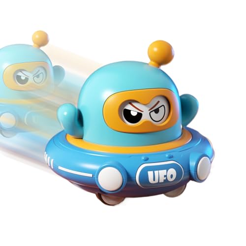 Pull Back UFO | Niedliches Rückzieh-Raumschiff Trägheitsspielzeug Für Kinder,Lernspiel Gesichtwechsel Aktivität Für Junge Kinder Kindergeburtstag Garten Boden von Generisch