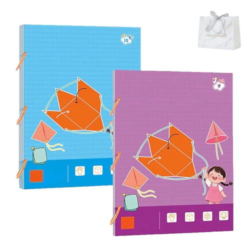 Pull String 3D Geometry Learning Book, DIY 3D Geometry Lernbuch, Lehren Volumen & Oberfläche Formeln, Lehrbuch zum Erlernen von 3D-Geometrie mit Zugschnur (A+C) von Generisch