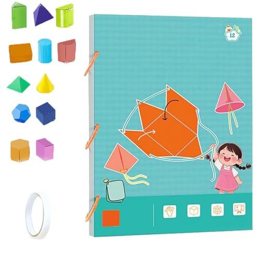 Pull String 3D Geometry Learning Book – 3D-Geometrie-Lernbuch mit Zugschnur, 9/12/15 Feststoffe, Geometrie für Anfänger, Volumen- & Oberflächenformeln, Mathe Lernspielzeug für Kinder Pull String 3D Geometry Learning Book – 3D-Geometrie-Lernbuch mit Zugschnur, 9/12/15 Feststoffe, Geometrie für Anfänger, Volumen- & Oberflächenformeln, Mathe Lernspielzeug für Kinder von Generisch