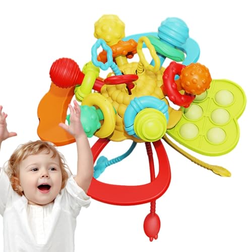 Pull-String-Spielzeug für Babys, Pull-String-Sensorspielzeug - Zugseil-Griff-Trainingsspielzeug - Buntes Ziehspielzeug, sensorisches Schnurspielzeug für Ostern, Erntedankfest, Geburtstag Pull-String-Spielzeug für Babys, Pull-String-Sensorspielzeug - Zugseil-Griff-Trainingsspielzeug - Buntes Ziehspielzeug, sensorisches Schnurspielzeug für Ostern, Erntedankfest, Geburtstag von Generisch