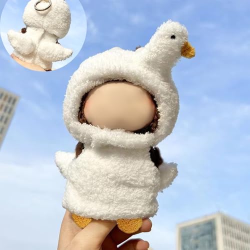 Puppe Kleidung, Bekleidung für 17cm labubu Puppe Plüsch, Kuscheltier Kleidung Outfit nur Bekleidungs zubehör für 17cm Puppe Plush Pullover Hoodie Bekleidung (A) von Generisch