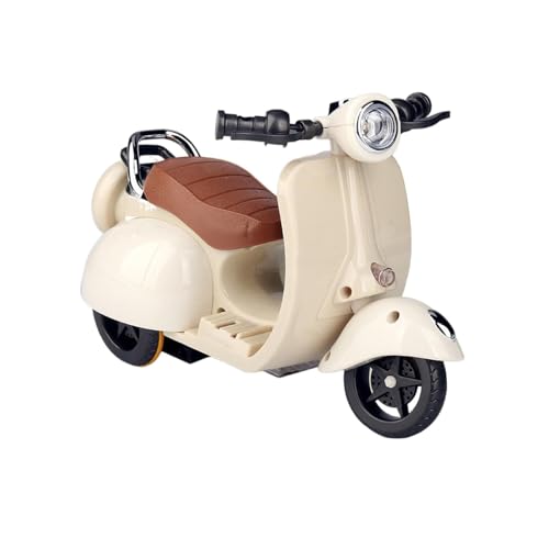 Puppe La-Bubu Zubehör, Motorräd Scooter Spielzeug mit Licht und Musik, Drehspielzeug für, Niedliches Have a Seat Spielzeug, Decor Desktop Ornaments für Sammler (Beige) von Generisch