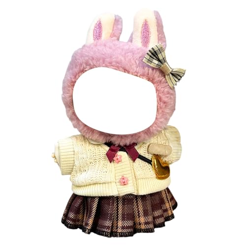 Puppe Original Plüsch Bekleidung, Puppenbekleidung Niedliches Mini Kuscheltier Outfit mit DIY Pullover Hoodie Bekleidungszubehör (#7, one Size) von Generisch