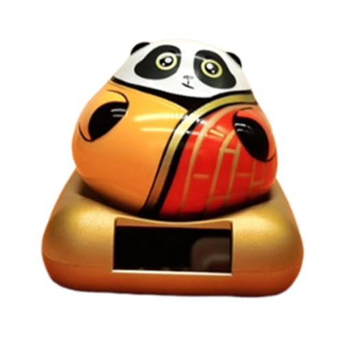 Puppe mit schüttelndem Kopf fürs Auto, Solar-Armaturenbrett-Puppe - Cartoon-Wackelkopf-Panda-für Armaturenbrett - Solar-Autoornament mit magnetischer Basis für das Armaturenbrett, den Arbeitstisch, da von Generisch