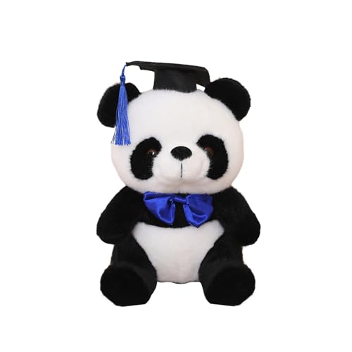 Puppen Abschluss-Denkmal, Plüschtier, Geschenk, Doktor, Schleife, Panda, Puppe, Schleife, Panda, Plüschtier, Abschlussgeschenk Puppenhaus Holz (Blue, A) von Generisch