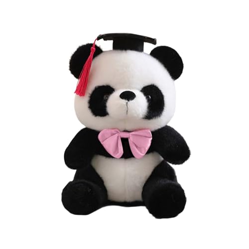 Puppen Abschluss-Denkmal, Plüschtier, Geschenk, Doktor, Schleife, Panda, Puppe, Schleife, Panda, Plüschtier, Abschlussgeschenk Puppenhaus Holz (RD2, A) von Generisch