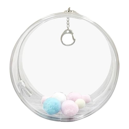 Puppen-Display-Tasche – Puppen-Display-Schlüsselanhänger-Tasche, transparente Puppen-Display-Tasche, runde Puppen-Tragetasche, staubdichte Puppentasche, tragbare Figuren-Aufbewahrungstasche zum von Generisch