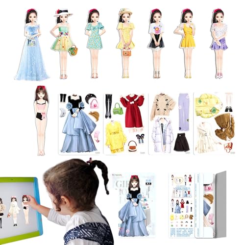 Puppen aus Papier, magnetisches Outfit Finge zum Spielen von Papierpuppen im Kostüm – Kleidung mit Magneten Puzzle in Mode kreativ verkleiden sich für den Tag für Kinder zum Geburtstag Puppen aus Papier, magnetisches Outfit Finge zum Spielen von Papierpuppen im Kostüm – Kleidung mit Magneten Puzzle in Mode kreativ verkleiden sich für den Tag für Kinder zum Geburtstag von Generisch
