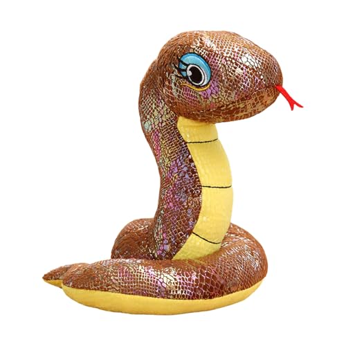Puppenbekleidung 1 Stück Ornament-Maskottchen 2025, chinesisches Geschenkjahr, für Zuhause, Geschäft, Restaurant, Tisch, Sternzeichen, Neujahrssegen, Souvenir, 20 cm Puppenbekleidung (Brick Red, A) von Generisch
