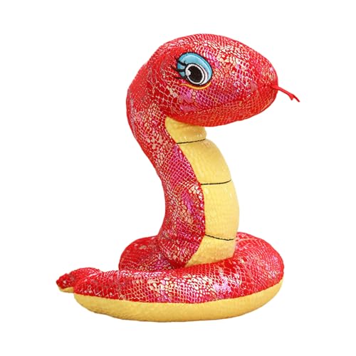 Puppenbekleidung 1 Stück Ornament-Maskottchen 2025, chinesisches Geschenkjahr, für Zuhause, Geschäft, Restaurant, Tisch, Sternzeichen, Neujahrssegen, Souvenir, 20 cm Puppenbekleidung (Red, A) von Generisch
