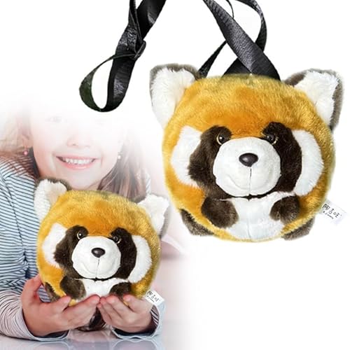 Puppenbett 43 cm Puppe Realistische Waschbär-Umhängetasche für Kinder und Erwachsene, süße Handtasche mit Tiermotiv, perfekt für Tierliebhaber (20 cm) Puppenzubehör Set (Yellow, One Size) von Generisch