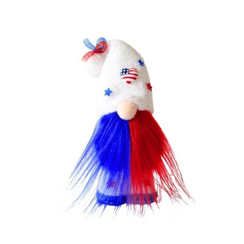 Puppenbett 43 cm Puppe Unabhängigkeitstag-Hut, gesichtsloser Alter Mann, Puppe, stehende Haltung, Bart, Alter Mann, Puppenbett 43 cm Puppe (C, One Size) von Generisch