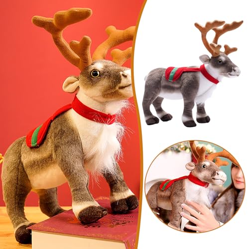 Puppenbett Baby Weihnachtspelz-Rentierspielzeug-Feriendekorationen und eine entzückende Ergänzung für Ihre Feiertage Puppenbett 43 cm Puppe (Grey, A) von Generisch
