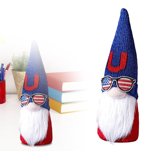 Puppenbett Doppelstockbett Bezaubernde handgefertigte Tomte-Zwerge mit „U“, „S“ und „A“ auf Hüten, perfekt für den 4. Juli oder jeden patriotischen Anlass!“ Kinderwagen Puppenwagen (C, 23x8x7cm) von Generisch