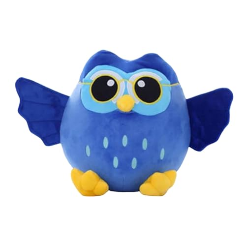 Puppenbett Entzückende Eule gefüllte Kissen weiche Dekoration für Kinderzimmer Wohnzimmer & Zubehör (Blue, 25cm) von Generisch