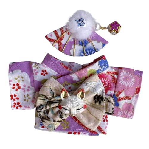 Puppenbett Kleidung für Puppen, Bunte Kimono-Kleidungssets, geeignet für 17 cm Puppenkleidungszubehör (Kleidung ohne Puppe), Kleidungsoutfit, stilvolle Mode für Puppenkleidung 43 cm (B, 10x15x1 cm) von Generisch