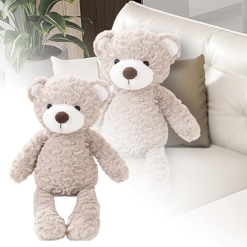 Puppenbett Mit Schrank Spielzeug-Tierpuppe mit Langen Beinen, um Kinder beruhigen. Schlafende Puppe, süße Geburtstagspuppe. Puppenhaus Zubehör (Grey, 35cm) von Generisch
