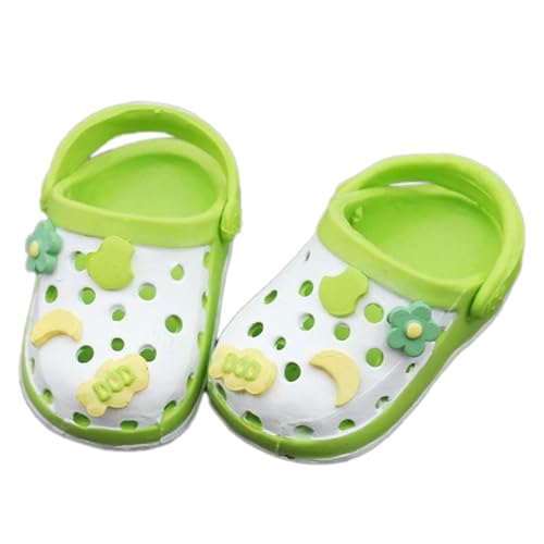 Puppenbettwäsche 17 cm Puppe Weiche Bequeme PU Schuhe Für 6 + Jahre Kinder Indoor Outdoor Spielen Zubehör Puppenbett (Green, 2X4.3cm) von Generisch