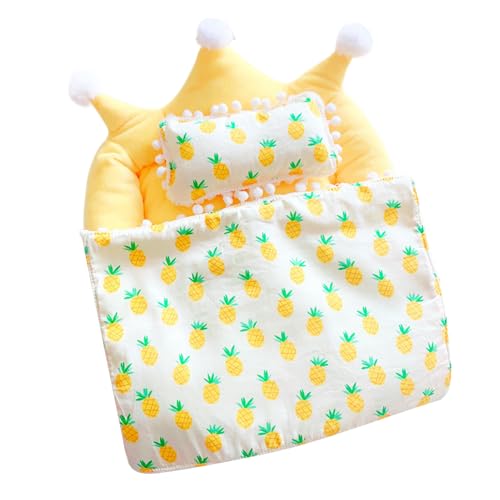 Puppenbettwäsche Accessries - Mini -DOL -Sofa Bett mit Kissen und Decke | Doll House Möbel für Schlafzimmer Rollen Spielen dekorative Spielzeug Kinder Mädchen Sammler Kinder Sohn Tochter Erwach von Generisch