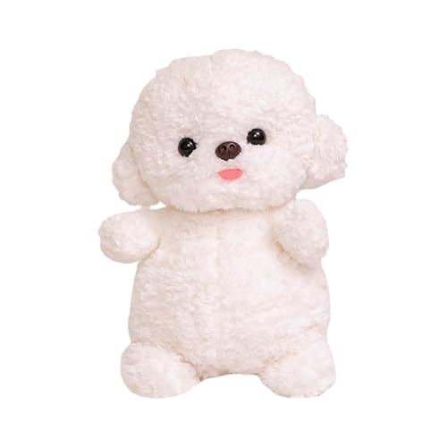 Puppenbettwäsche Weiche Bärenpuppe für Kinder, Design mit sitzender Pose, ideal für Kinder ab 3 Jahren, perfekt für den Innen- Außenbereich EIN langlebiger Begleiter Puppenhaus Zubehör (White, 20cm) von Generisch