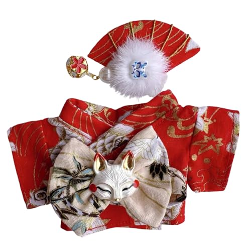 Puppenbettzeug Kleidung für Puppen, Bunte Kimono-Kleidungssets, geeignet für 17 cm Puppenkleidungszubehör (Kleidung ohne Puppe), Kleidungsoutfit, stilvolle Mode für den Puppenhaus (A, 10x15x1 cm) von Generisch