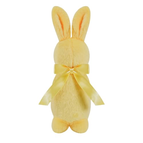 Puppenbettzeug Osterpuppendekoration Hasenpuppendekoration Blau Gelb Rot Osterhasenpuppengeschenk Osterdekoration Kindergeschenk Puppenhaus Zubehör 1/12 (Yellow, One Size) von Generisch