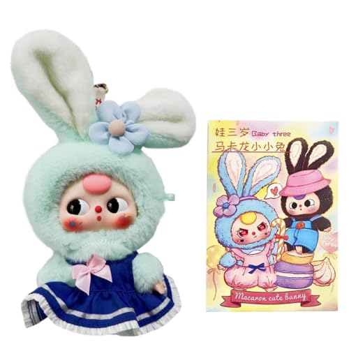 Puppenbox der Baby Three Miniature Bunny Series, Plüschpuppe, Ornamentbeutel, Anhängerspielzeug, Vinyl-Mystery-Box, Actionfigur, Kawaii 1 von 6 Mystery-Sammelspielzeug, süßer Plüschtier-Anhänger Puppenbox der Baby Three Miniature Bunny Series, Plüschpuppe, Ornamentbeutel, Anhängerspielzeug, Vinyl-Mystery-Box, Actionfigur, Kawaii 1 von 6 Mystery-Sammelspielzeug, süßer Plüschtier-Anhänger von Generisch