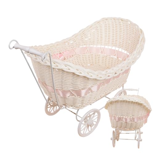 Puppenbuggy Kinder Puppenwagen Gewebter Spielzeug Kinderwagen Puppenbett Kinder Einkaufswagen Rollenspiel Trolley Für Puppen Spielzeug Für Mädchen Puppenbuggy Kinder Puppenwagen Gewebter Spielzeug Kinderwagen Puppenbett Kinder Einkaufswagen Rollenspiel Trolley Für Puppen Spielzeug Für Mädchen von Generisch