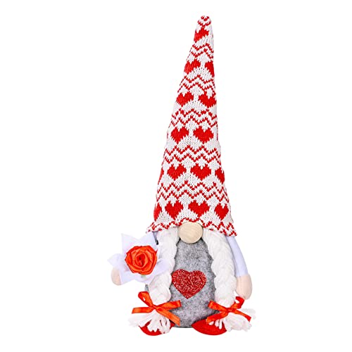 Puppendekorationen Tag Puppen Valentinstag Day Geschenke Dekorationen Valentinstag Handgefertigtes Plüschtier zum Valentinstag Baby-Plüschtier Soft (A, One Size) von Generisch