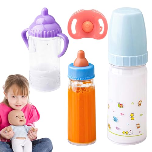 Puppenflaschen -Set - 3PCS Tragbare Milchpflegeflasche Puppenzubehör | Pp So The Feeding Toy Set Verschwinden Milch | Puppensaftflaschen Mit Schnuller Für Puppenzubehör Puppenflaschen -Set - 3PCS Tragbare Milchpflegeflasche Puppenzubehör | Pp So The Feeding Toy Set Verschwinden Milch | Puppensaftflaschen Mit Schnuller Für Puppenzubehör von Generisch