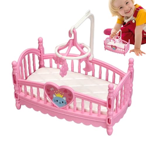 Puppenhaus Babybett | Puppenwiege Babybett | Cartoonartige Spielaccessoires Für Kinderzimmer Deko Familien Spielzimmer Fotografie Puppenhaus Babybett | Puppenwiege Babybett | Cartoonartige Spielaccessoires Für Kinderzimmer Deko Familien Spielzimmer Fotografie von Generisch