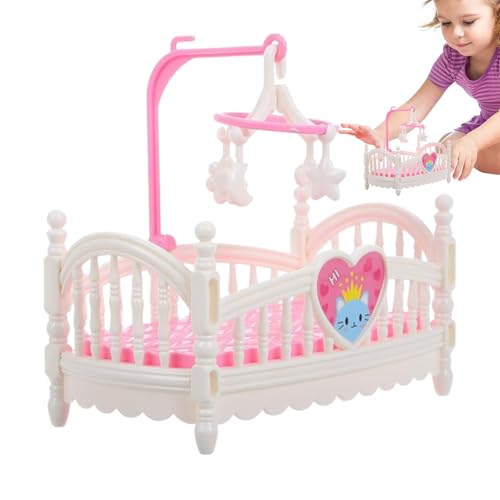 Puppenhaus Babybett | Spielmöbel Puppenhaus - Cartoonartige Spielaccessoires Für Kinderzimmer Deko Familien Spielzimmer Fotografie Puppenhaus Babybett | Spielmöbel Puppenhaus - Cartoonartige Spielaccessoires Für Kinderzimmer Deko Familien Spielzimmer Fotografie von Generisch