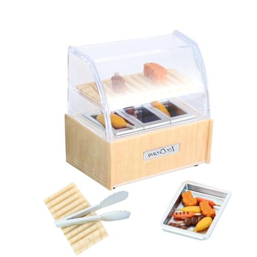 Puppenhaus Bäckerei Ausstellungsschrank, Miniaturbrotschrank | 1:12 Skala Kleine Desserts Standmodell | Simulation Supermarkt Lebensmittelanzeige Modell OB11 Fotografie Requisiten für Miniaturpuppenli Puppenhaus Bäckerei Ausstellungsschrank, Miniaturbrotschrank | 1:12 Skala Kleine Desserts Standmodell | Simulation Supermarkt Lebensmittelanzeige Modell OB11 Fotografie Requisiten für Miniaturpuppenli von Generisch