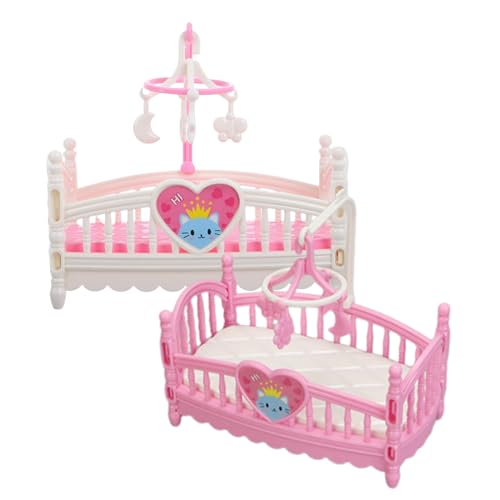 Puppenhaus Bett - Kleines Kinderbett - Zubehör Für Rollenspiele Kinderspielzimmer-Deko Sammlerstück Kinder Familien Spielzeug Kreativität & Fantasie Puppenhaus Bett - Kleines Kinderbett - Zubehör Für Rollenspiele Kinderspielzimmer-Deko Sammlerstück Kinder Familien Spielzeug Kreativität & Fantasie von Generisch