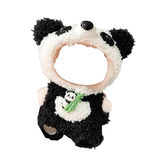 Puppenhaus Holz Puppenkleidungsset, modische Outfits für das 17 cm große , süßes Tier-Cosplay-Kostüm mit exquisiten Accessoires der Collector Series, keine Puppe Puppenhaus Möbel (Black, 17cm) von Generisch