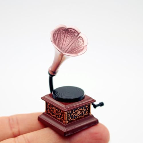 Puppenhaus-Miniatur-Puppen möbel für Erwachsene, 1:12 Scale Puppenhaus-Miniatur-Phonograph Grammophon-Schallplatten Puppe Mini Life Scene Craft Puppenhaus-Miniatur-Puppen möbel für Erwachsene, 1:12 Scale Puppenhaus-Miniatur-Phonograph Grammophon-Schallplatten Puppe Mini Life Scene Craft von Generisch