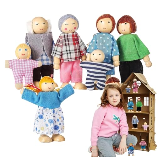Puppenhaus-Miniaturen,Puppenhaus-Personenfiguren Flexible Gelenke Menschen aus 8 Miniaturfiguren Tischdekoration, Menschen-Figuren-Set, Puppen-Familien-Set für Zuhause, Auto, Schreibtisch Puppenhaus-Miniaturen,Puppenhaus-Personenfiguren Flexible Gelenke Menschen aus 8 Miniaturfiguren Tischdekoration, Menschen-Figuren-Set, Puppen-Familien-Set für Zuhause, Auto, Schreibtisch von Generisch