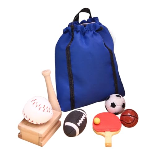 Puppenhaus Miniatursport -Set, Miniatursport -Set, vorgetäuschtes Spielendekoration, Holz, Spaß so tun, als würde EIN pädagogischer Wert für Kleinkinder -Tochter Kinder Teenager sind von Generisch