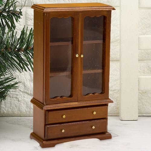 Puppenhaus Möbel Bücherregal Mit 2 Schubladen, Miniatur Schrank Aus Holz, 3-stöckiges Puppenhaus Zubehör Für Schlafzimmer & Wohnzimmer, Dekoration Für Puppenhaus, Modell Spielzeug Puppenhaus Möbel Bücherregal Mit 2 Schubladen, Miniatur Schrank Aus Holz, 3-stöckiges Puppenhaus Zubehör Für Schlafzimmer & Wohnzimmer, Dekoration Für Puppenhaus, Modell Spielzeug von Generisch