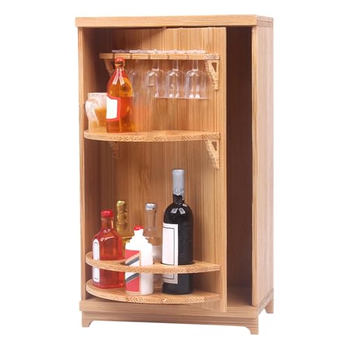 Puppenhaus-Möbelset, Puppenmöbel-Weinschrank, Spielzeugschrank Miniaturmöbel, Weinschrank mit Weinflaschen und Gläsern, Puppenhausmöbel, Rollenspiele, Puppenhauszubehör Puppenhaus-Möbelset, Puppenmöbel-Weinschrank, Spielzeugschrank Miniaturmöbel, Weinschrank mit Weinflaschen und Gläsern, Puppenhausmöbel, Rollenspiele, Puppenhauszubehör von Generisch