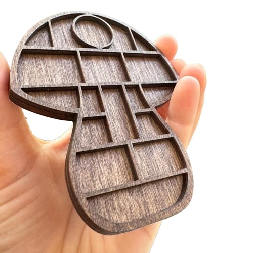 Puppenhaus Regal, Mehrfarbiges Miniatur-Schmuckstück mit Sorten Gitte, Mond-und Pilz-Thema und kleine Fächer für Tiny Decor und Sammlerstücke Puppenhaus Regal, Mehrfarbiges Miniatur-Schmuckstück mit Sorten Gitte, Mond-und Pilz-Thema und kleine Fächer für Tiny Decor und Sammlerstücke von Generisch