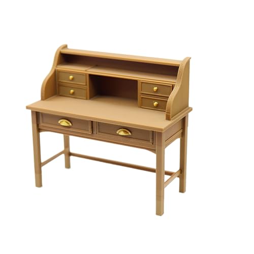 Puppenhaus Simulierter Schreibtisch Modell Puppe Heim Schreibtisch Studienzimmer Möbel Dekoration Puppen Haus Szene Dekor Zubehör von Generisch
