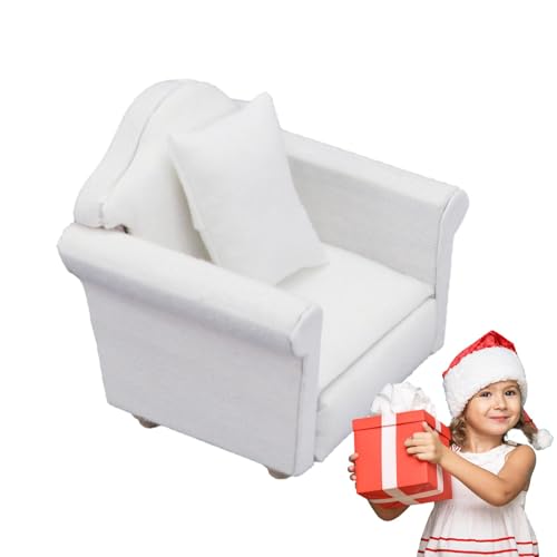 Puppenhaus-Sofa – Miniatur-Wohnzimmermöbel im Maßstab 1:12 | Rollenspiel-Miniatursofa mit Kissen, Puppenhauszubehör für Kinder, dìy-Dekoration, realistisches Sofaspielzeug für die Puppenhauseinrichtun Puppenhaus-Sofa – Miniatur-Wohnzimmermöbel im Maßstab 1:12 | Rollenspiel-Miniatursofa mit Kissen, Puppenhauszubehör für Kinder, dìy-Dekoration, realistisches Sofaspielzeug für die Puppenhauseinrichtun von Generisch
