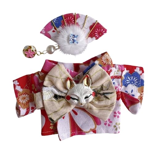 Puppenhaus Zubehör Holz Kleidung für Puppen, Bunte Kimono-Kleidungssets, geeignet für 17 cm Puppenkleidungszubehör (Kleidung ohne Puppe), Kleidungsoutfit, Puppenkleidung 43 cm Set (A, 10x15x1 cm) von Generisch