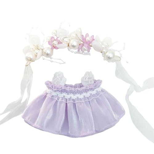Puppenhaus Zubehör Holz Puppenkleidungsset, modische Outfits für das 17 cm große , süßes Tier-Cosplay-Kostüm mit exquisiten Accessoires der Collector Series, keine Puppe Puppenzubehör (Purple, 17cm) Puppenhaus Zubehör Holz Puppenkleidungsset, modische Outfits für das 17 cm große , süßes Tier-Cosplay-Kostüm mit exquisiten Accessoires der Collector Series, keine Puppe Puppenzubehör (Purple, 17cm) von Generisch