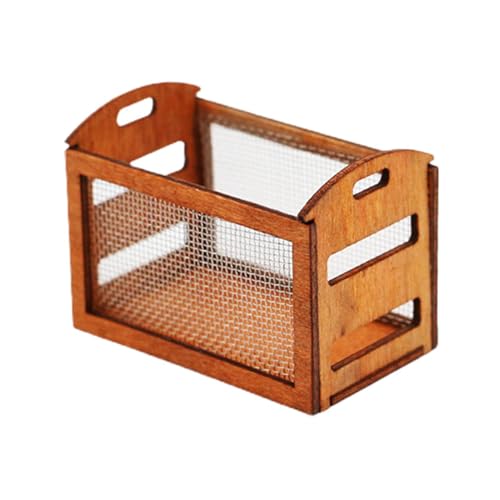 Puppenhaus winzige Körbe, Puppenhaus Miniaturkorb - Dekorative Exquisite kleine Möbelholzschmuck - Dekoratives Puppenhaus Küchenzubehör, Miniatur -Szene Model für Mädchen, Kinder von Generisch