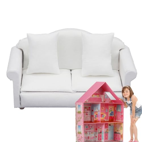 Puppenhauscouch, Miniaturcouch |Miniatur-Wohnzimmermöbel im Maßstab 1:12,Wohnzimmer-Miniatur-Sofa-Möbel, Puppenhaus-Zubehör, fantasievolles Rollenspiel-Spielzeug Puppenhauscouch, Miniaturcouch |Miniatur-Wohnzimmermöbel im Maßstab 1:12,Wohnzimmer-Miniatur-Sofa-Möbel, Puppenhaus-Zubehör, fantasievolles Rollenspiel-Spielzeug von Generisch